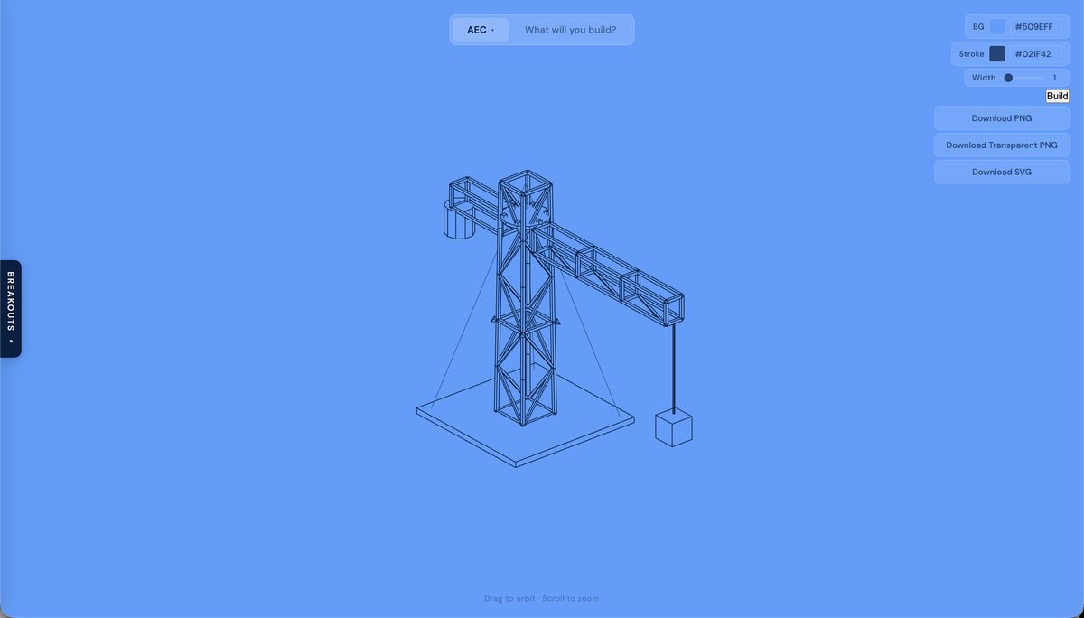 Isometric Wireframe Graphics preview
